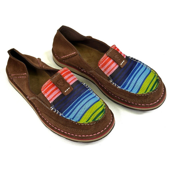 Ariat Cruiser Womens Loafers Brown Suede Leather Serape Mesh Size 6.5B 10018587 - Picture 1 of 9